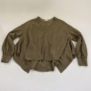 In Loom Sweater Womens Small Waffle Knit Oversized Baggy‎ Shirt BOHO Y2K 90s